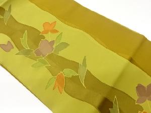 花葉模様織出し名古屋帯